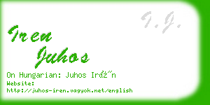 iren juhos business card